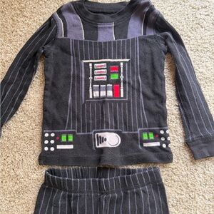 Kids Black Star Wars Darth Vader Pajama Set - Long Sleeve Top & Pants